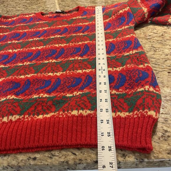 vintage Retro mark shale Scotland Wool Hand Loom knit sweater pullover crewneck - Picture 9 of 9